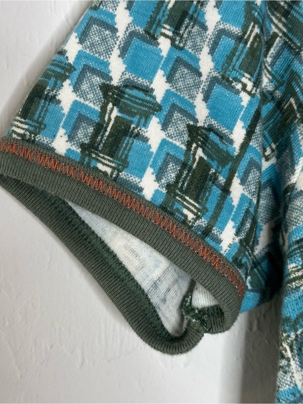 Custo Barcelona Short Sleeve Cotton Top M (3) Centennial Print - Picture 5 of 8